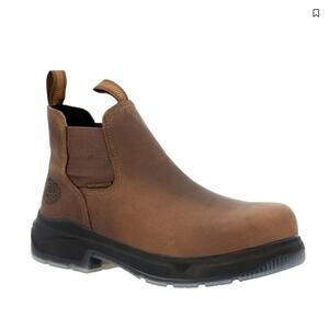 GEORGIA BOOT Mens FlexPoint Ultra Chelsea Boot 12 Brown Comp Toe Waterproof NIB